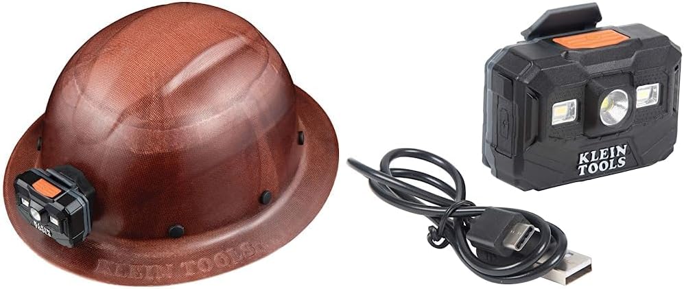 Klein Tools Hard Hat Bundle with Rechargeable Headlamp