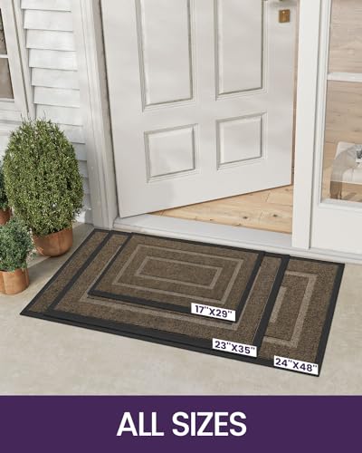 DEXI Door Mat Heavy Duty Outdoor Indoor Doormat, Stain and Fade Resistant, Non Slip Front Door Mats, Patio Entryway Floor Mat, 72