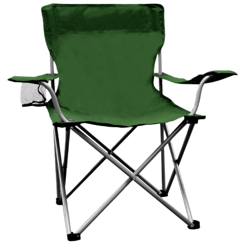 Weather Station Camping Chair, Lightweight and Portable Outdoor Folding Tailgate Quad Chair with Cup Holder and Armrests