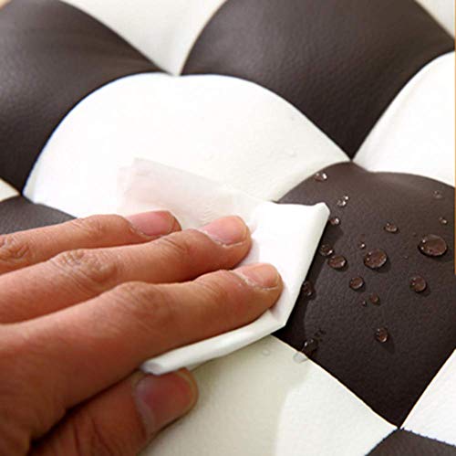 Footrest Stool Ottoman Round Faux Leather Footstool,Shoe Change Stool Seat,Living Room,Bedroom, Room,Vanity Seat Decorative