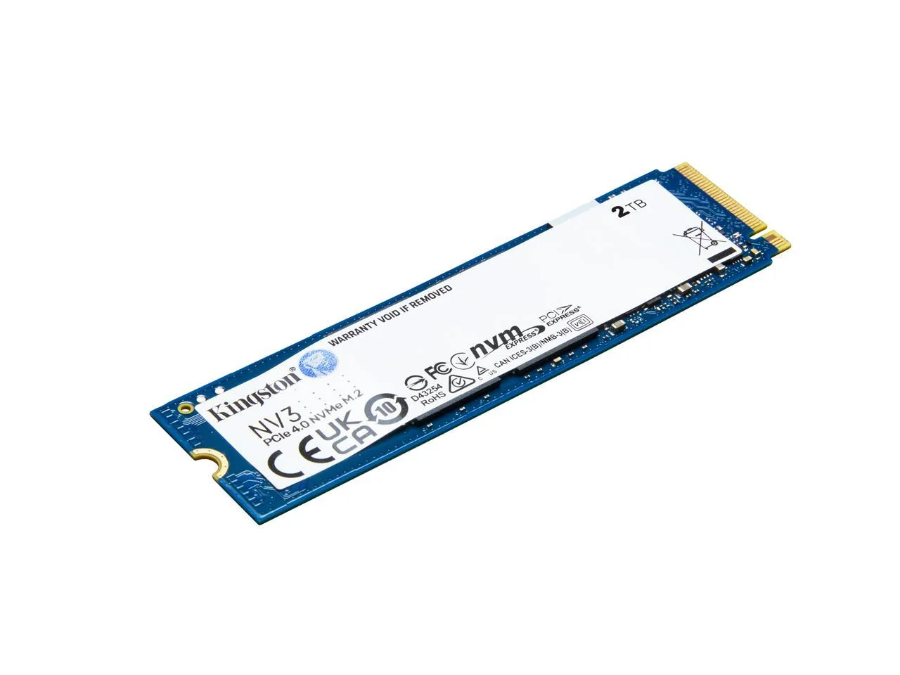 Kingston NV3 2 TB Solid State Drive, M.2 2280 Internal, PCI Express NVMe (PCI Express NVMe 4.0 x4)