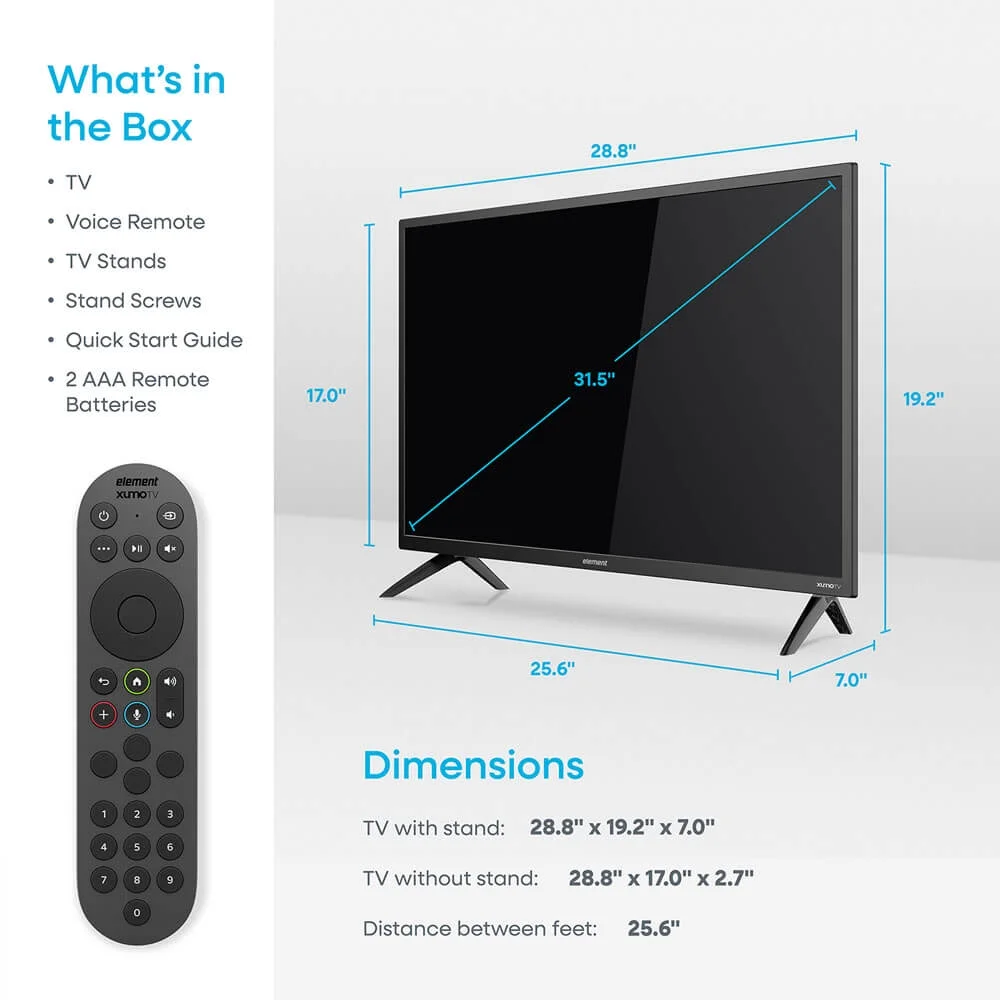 Element E300AE32CG 32 inch Class Genesis Series 720p HD LED Smart Xumo TV
