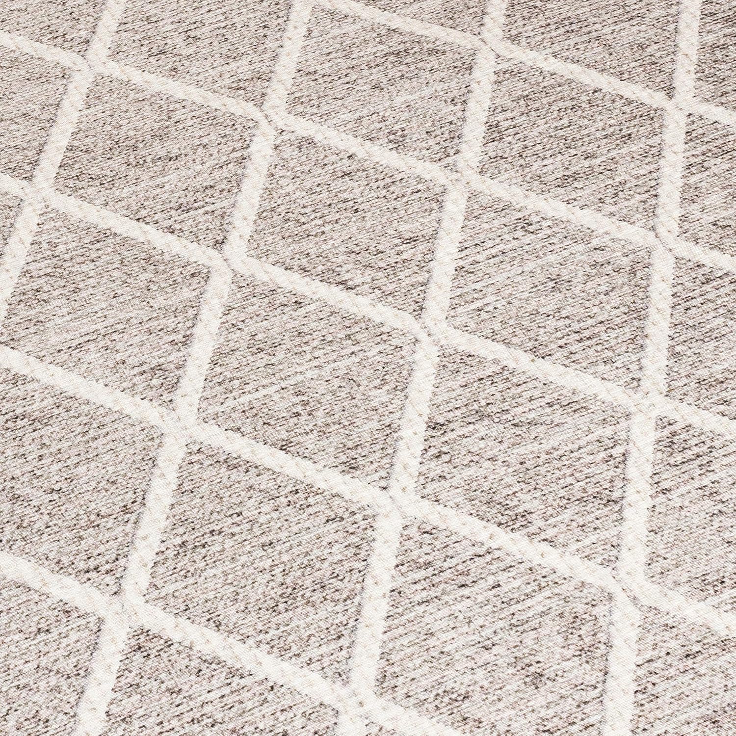 ReaLife Machine Washable Area Rug Runner - Living Room Bedroom Bathroom Kitchen Entryway Office - Padded Low Pile Stain Resistant Premium - Boho Modern Farmhouse - Tessa - Beige Ivory 2'6