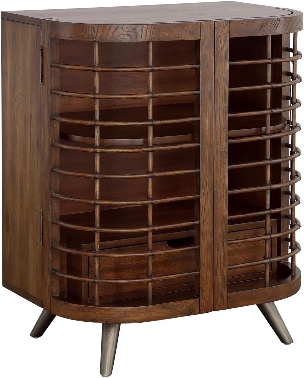 Rustic Revival Mid-Century Modern Two Door One Drawer Cabinet