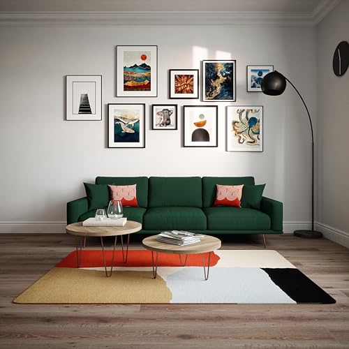 ROTHLEY Furniture Legs 4 Inch Hairpin Legs Solid Rods Legs for Furniture Set of 4 Couch Legs with Floor Protectors Sofa Legs Dresser Legs Heavy Duty Cabinet Legs DIY Furniture Feet(Antique Copper)