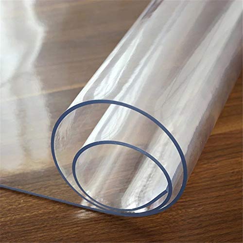 LAMINET Crystal Clear Heavy-Duty Desktop Pads 30 Gauge 0.03 MM 17 Inches x 35 Inches Table Protector Thick Clear Plastic Table Cover - Made in USA!!! - Easy to Clean