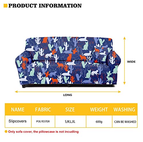 Reusable Sofa Cover, Rainbow Couch Cover for Love Seat Sofa Cover Fashion Couch Covers for Sofa, Sofa Cushion Case for Living Room Bedroom, Washable Furniture Protector for Home