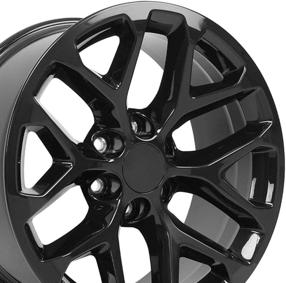 OE Wheels LLC 20 inch Rim Fits 6x139.7 Silverado Suburban Tahoe Sierra Yukon Escalade CV98B 20x9 Black Wheels Hollander: 5668