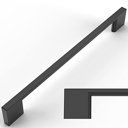 Amerdeco 10 Pack Matte Black Cabinet Pulls 5 Inch(128MM) Hole Centers Kitchen Cabinet Handles Cabinet Hardware Kitchen Handles for Cabinets Cupboard Handles Drawer Pulls ZH0060