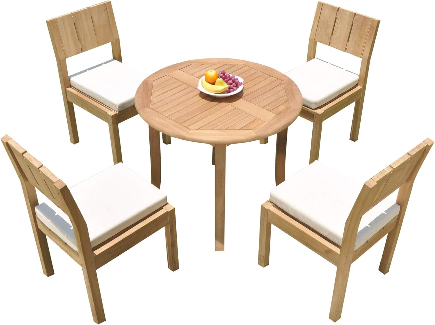 Grade-A Teak Wood 4 Seater 5 Pc Dining Set: 36