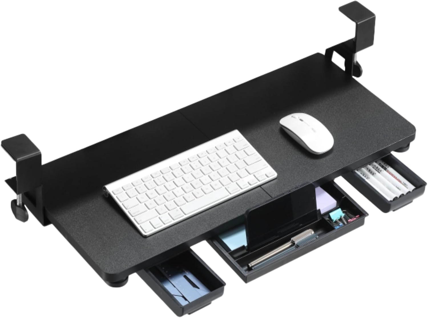 Keyboard Tray Under Desk with Drawer,26.77