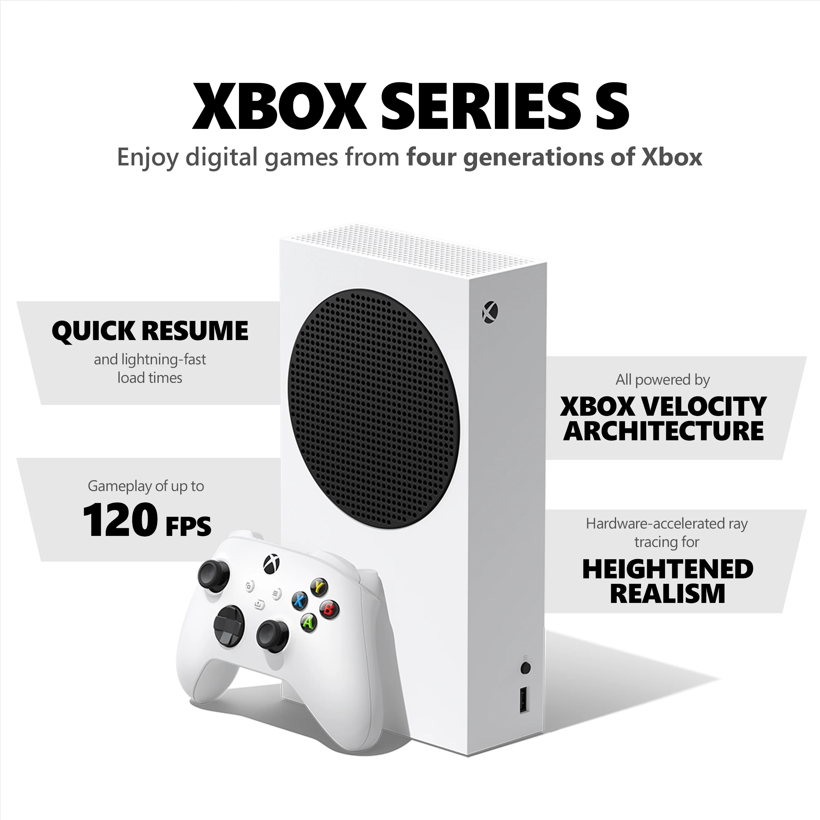 Xbox Series S Starter Bundle with 3 Months Game Pass Ultimate & Wireless Controller