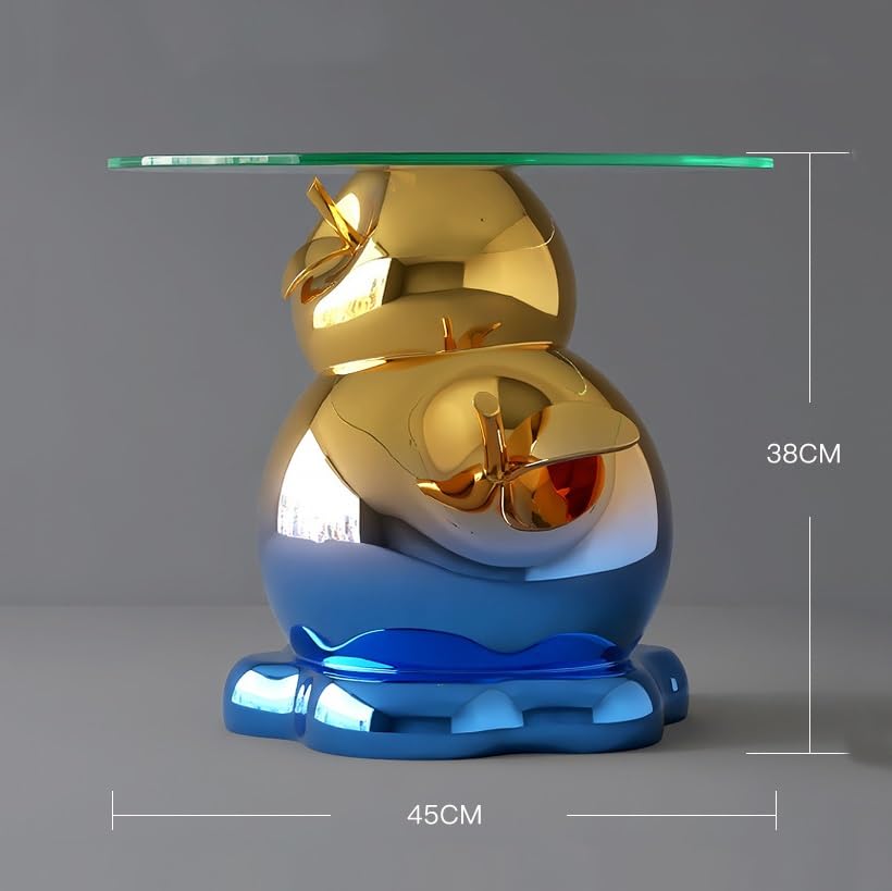 Personalized Coffee Table, 45 * 45 * 38cm Nesting Bedside Tables, Side End Table for Living Room, Bedroom, Office, Bathroom, Hollow Structure (Color : Blue-Purple)