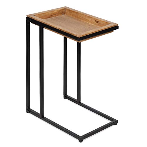 Kate and Laurel Lockridge Foldable Modern Side C-Table, 18.5