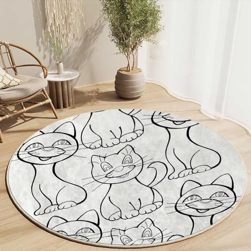 Round Rug 39 in European Office Chair Mat Multicolor Thick Home/Office Floor Protector Desk Chair Hard Floor Protector Mats for Rolling Chair