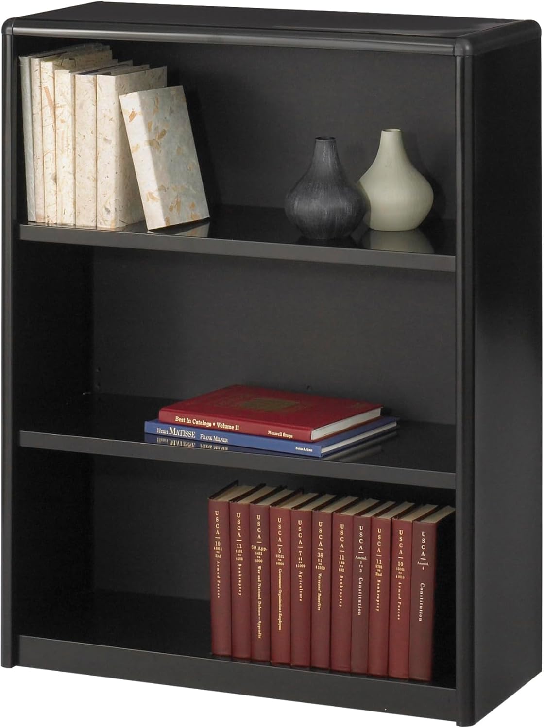 Safco Products 7171BL ValueMate Economy Bookcase, 3-Shelf, Black