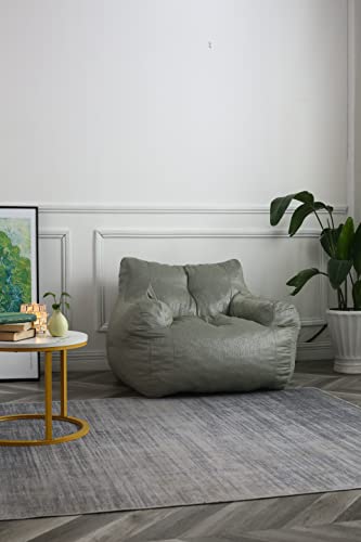 N&V Bean Bag Chair Giant High-Density Foam Filling Sofa for Teens, Adults to Gaming, Reading, and Watching TV