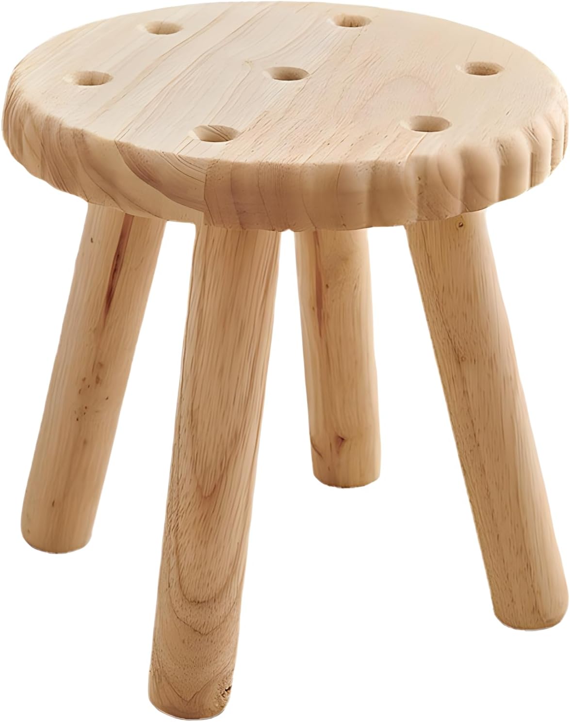 Solid Wood Biscuit Small Stool, Household Small Stool, Living Room Low Stool, Shoe Stool, Balcony Leisure Stool