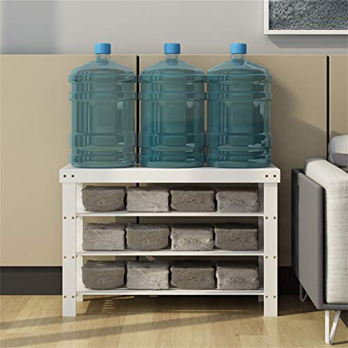 Shoe Storage Shoe Rack Organizer Shelf 3-Tier Shoe Rack Bench Slippers Shelf Storage Multifunctional Bamboo Free Standing Saves Space