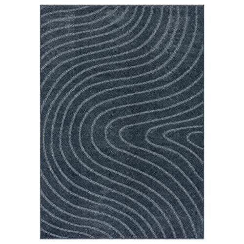 LUXE WEAVERS Modern Geometric Wave Cream 5x7 Area Rug