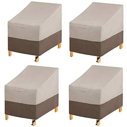 PHI VILLA Patio Chair Covers Set of 2, Outdoor Furniture Cover Waterproof & Heavy Duty Deep Seating Lounge Chair Cover for Deck Lawn Garden, Medium, W31 x D38 x H31
