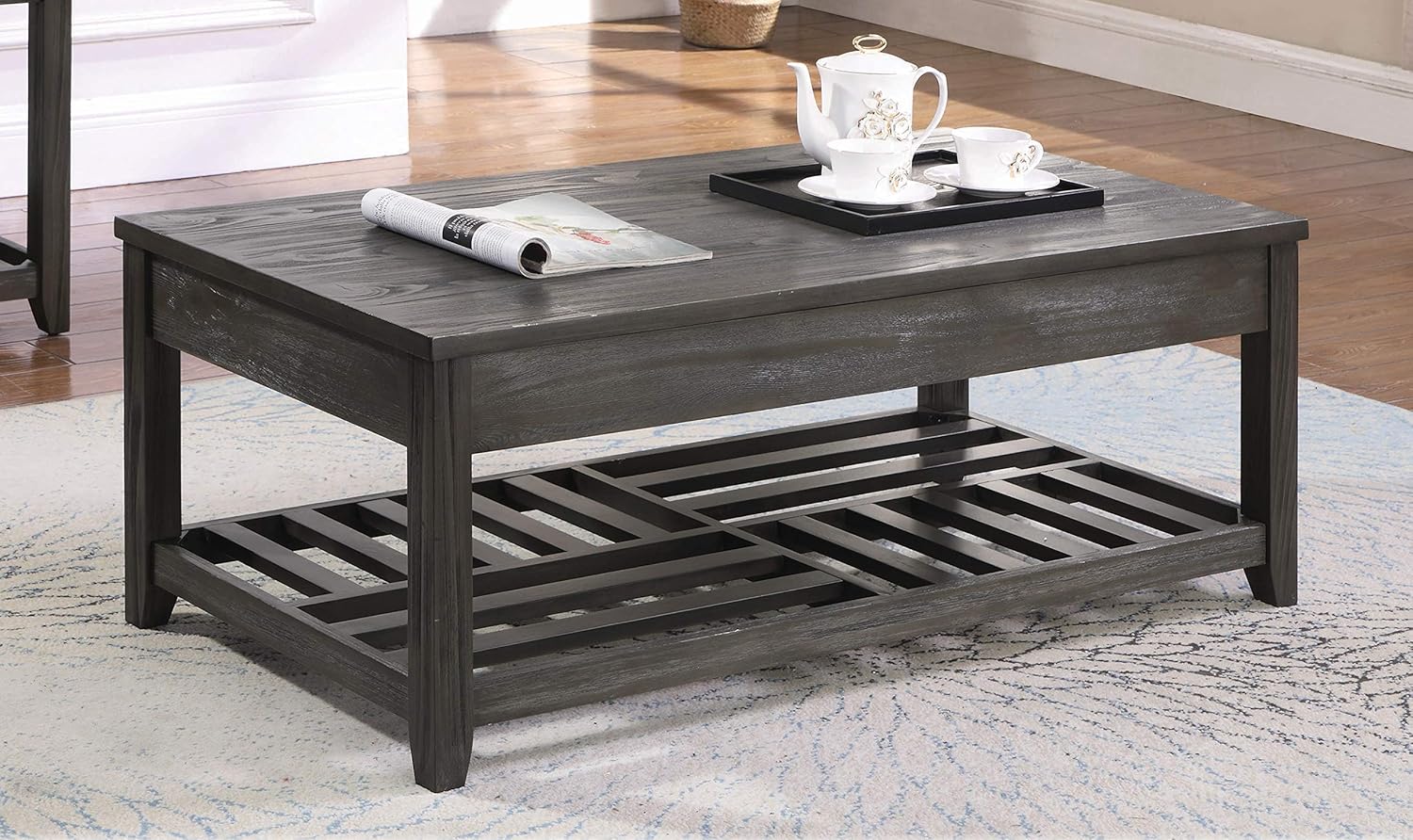 Coaster Furniture Lift Top Storage Cavities Grey Coffee Table 18