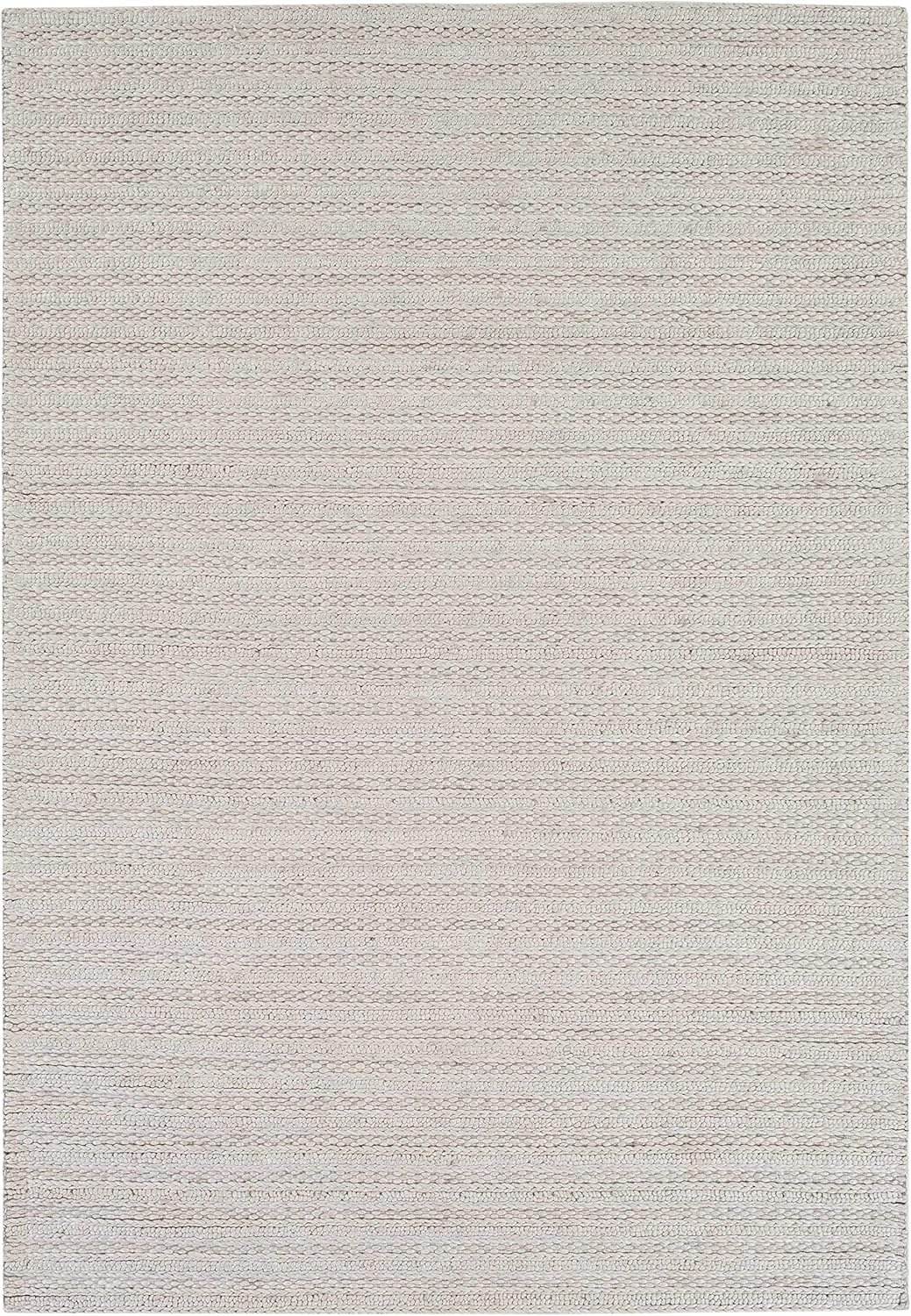 Hauteloom Boynton Living Room, Bedroom Area Rug - Wool & Viscose - Bohemian Knot Pattern - Neutral Farmhouse Carpet - Texture - Ivory, Beige, Cream, Grey - 10' x 14'