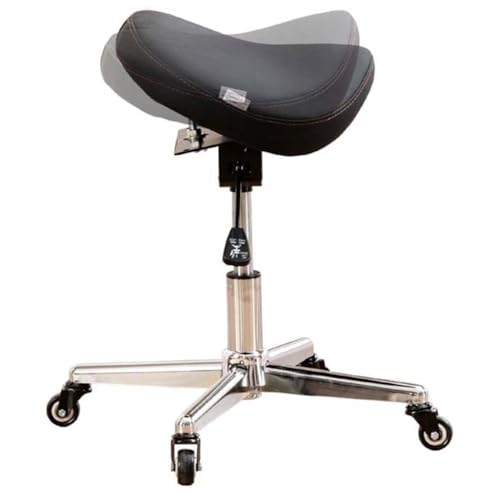 Ergonomic Saddle Chair Tilt Seats, Rolling Saddle Stool for Dental Esthetician, Home Tattoo Office Salon Seat Hydraulic Chair, 45-55 Cm Adjustable