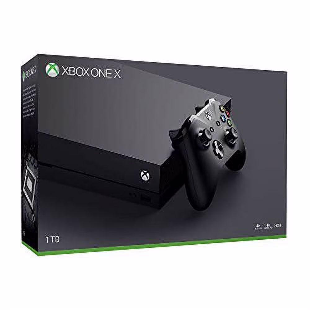 Microsoft Xbox One X 1TB Console with Wireless Controller 4K Ultra HD, Supports Streaming and Gaming