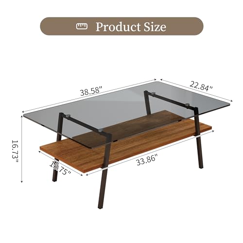 Tempered Glass Coffee Table,38.58