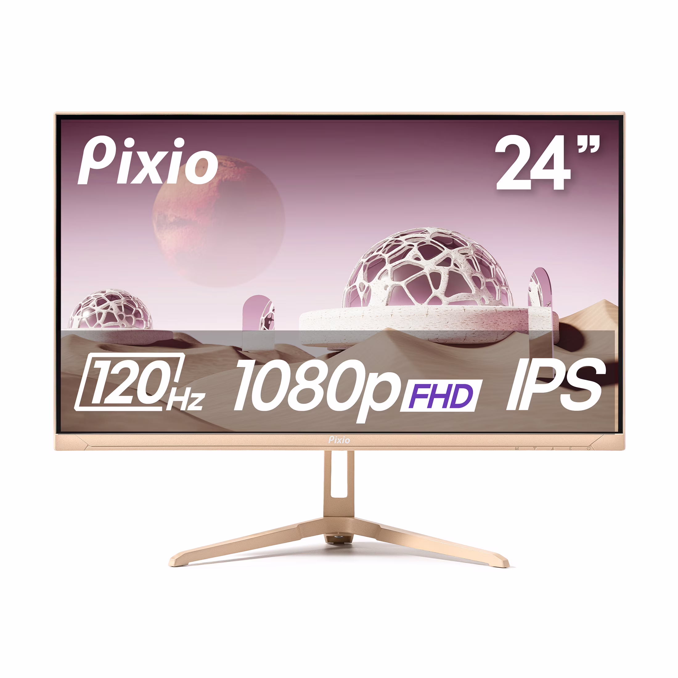 Pixio PX246 Wave Beige 24 inch 120Hz Refresh Rate FHD 1080p Resolution IPS Panel 4ms GTG Response Time Gaming Monitor with Adaptive Sync