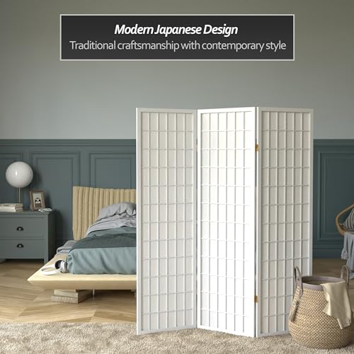 Oriental Furniture 5 ft. Tall Window Pane Shoji Screen - Rosewood - 6 Panels