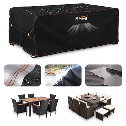 Patio Furniture Set Cover, Outdoor Sectional Sofa Couch Set Covers Waterproof, Garden Dining Table Chair Set Cover 120