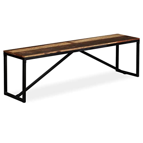 Bench,Entryway Bench,Dining Bench for Dining Room,Corner Bench,Dining Bench for Dining Room,Easy to Assemble,for Entrance, Corridor, Living Room, Bedroom, Solid Reclaimed Wood 63