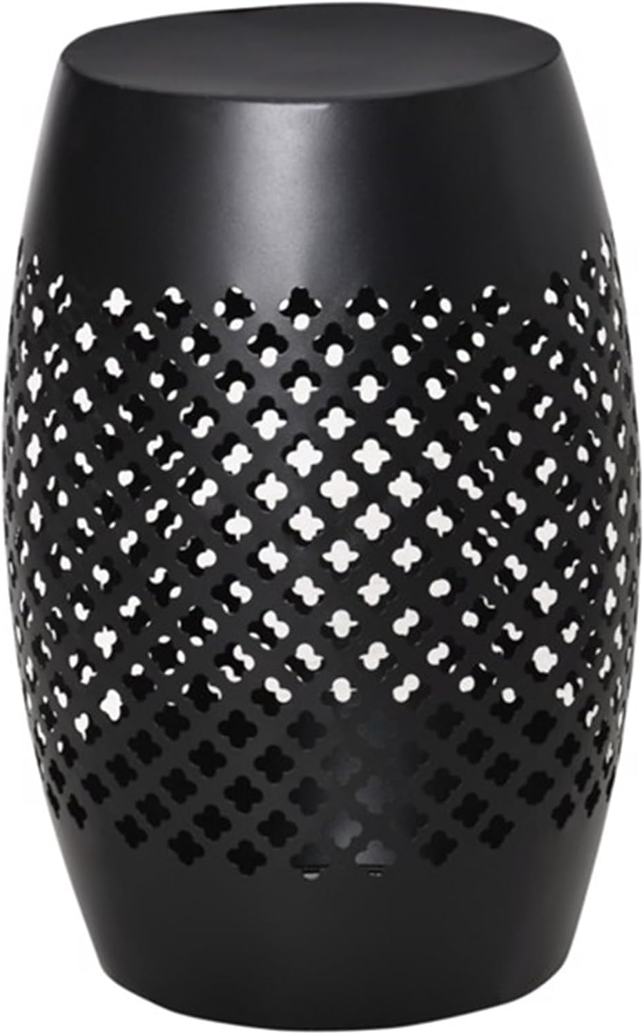 Sofa Side Table or Corner Table, Coffee Table, Garden Table or Patio Table, Bohemian Style, Steel Frame, Hollow Shell, Perfect for Living Room, Patio, Garden, Poolside, etc. Black