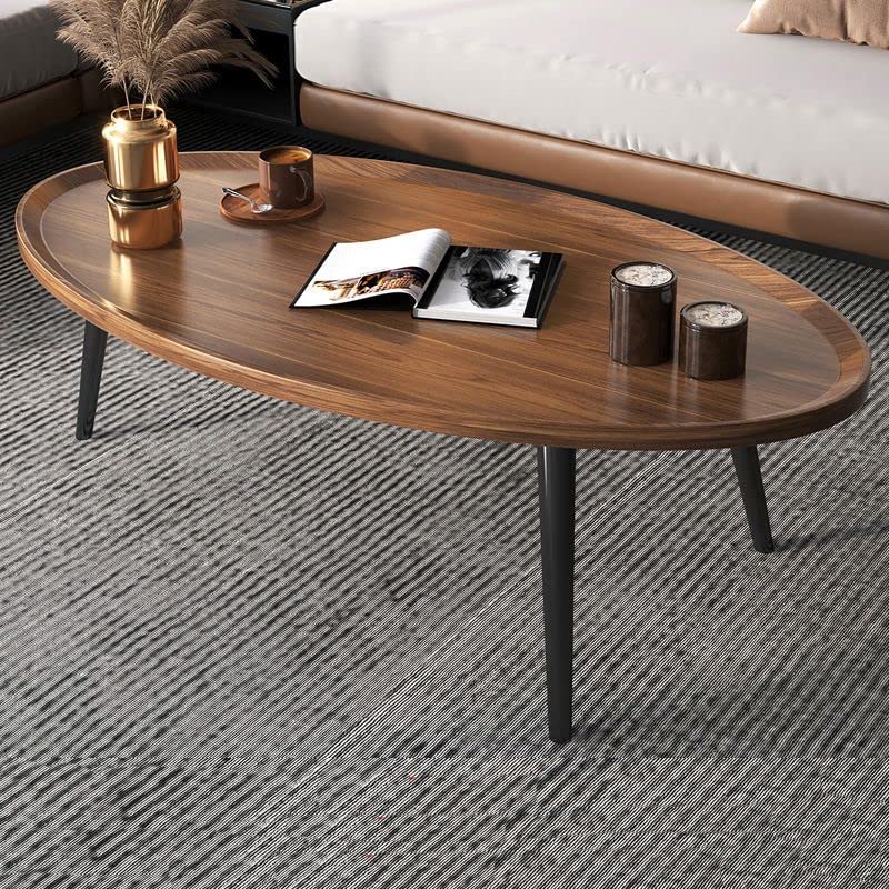 CraftThink Coffee Table, Modern Small Coffee Table with 3 Legs, Wooden Cocktail Table Farmhouse Retro Accent Center Table Side End Table for Living Room Easy Assembly, Brown 15