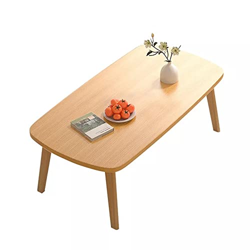Small Family Living Room Sofa Corner Table Wooden Coffee Table Folding Beside Reading Rectangle Table (Color : D, Size : 80cm*48cm*42cm) (D 80cm*48cm*42cm)