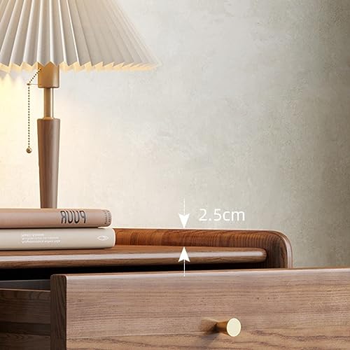 Stylish Nightstand Side Table with Hidden Safe, Ash Wood Bedside Table with Gun Safe for Pistol, Protect Your Pistal and Valuables (Brown)