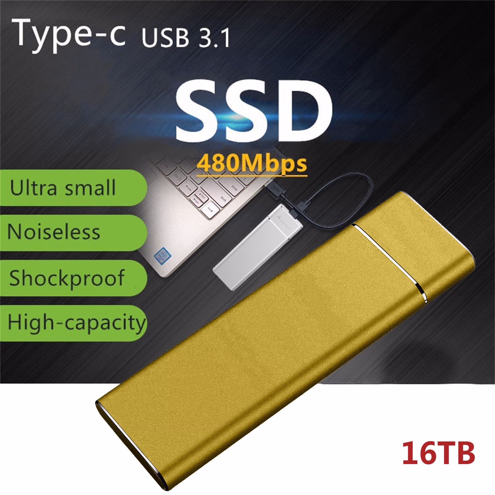 Home Decor Portable SSD Type-C External Mobile Solid State Drive