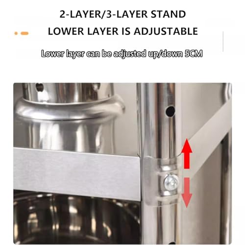 Commercial Kitchen Worktable,2-Tier Kitchen Work Table with Adjustable Foot,Prep and Work Table,easy to clean, thickened tabletop,for Restaurant Warehouse Home Kitchen Garage.