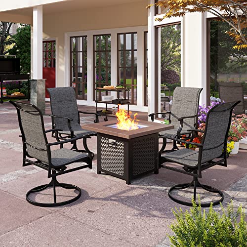 PHI VILLA 5 Piece Patio Dining Set with 34