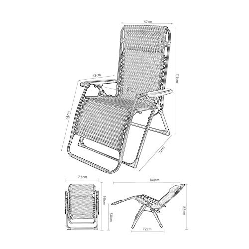 Multifunctional Office Chair Folding Chair Living Room Recliner Chair Simple Folding Beach Folding Zero Gravity Chair Recliner, Style Two