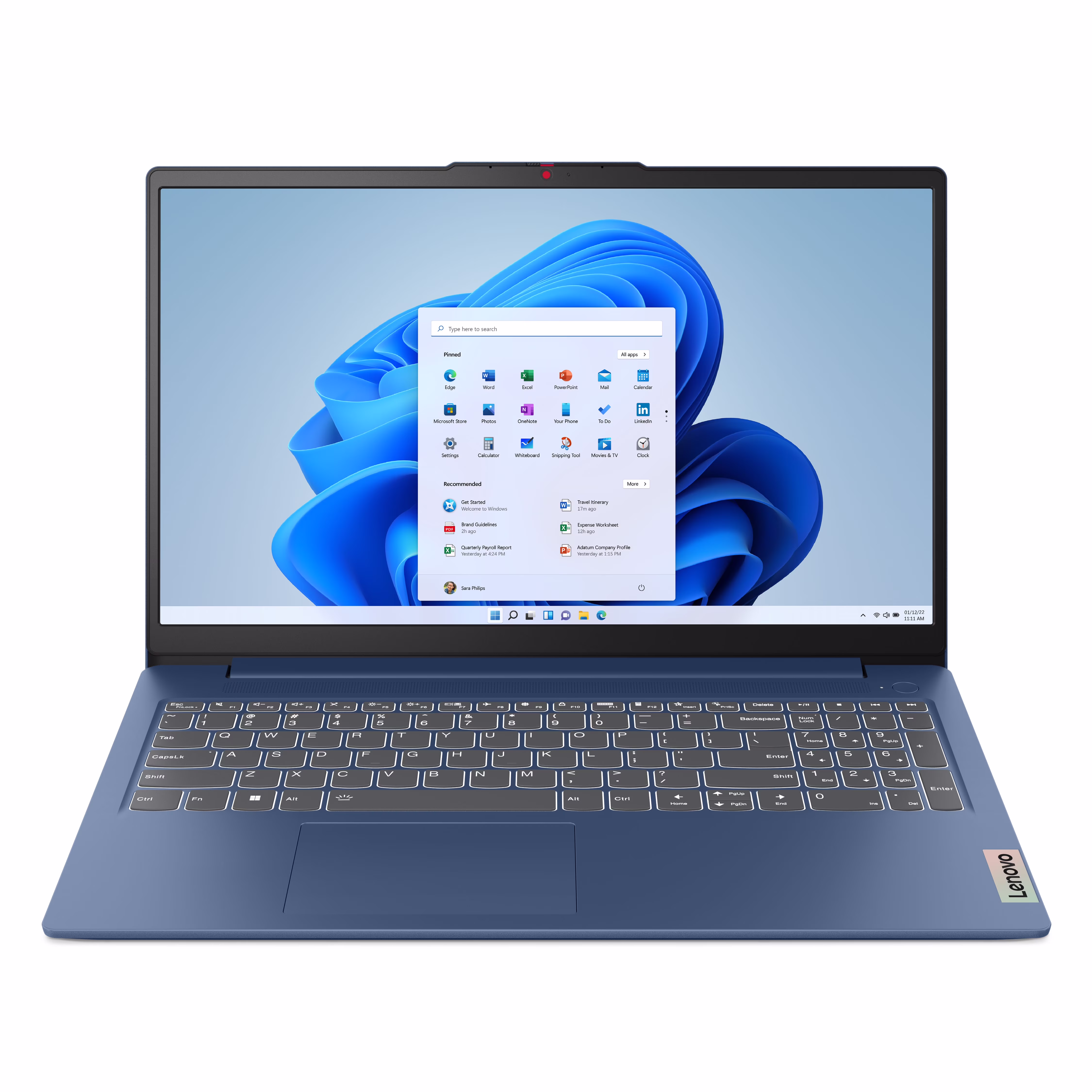 Lenovo Ideapad Slim 3, 15.6 inch FHD IPS Touch Laptop, AMD Ryzen 7-7730U, 16GB RAM, 512GB SSD, Abyss Blue