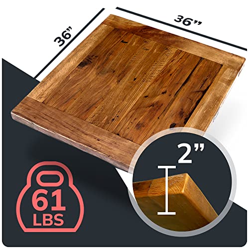 Reclaimed Wood Table Top - Rustic Recycled Wooden Piece Perfect for Kitchens, Dining and Coffee Table Tops (Reclaimed Wood Table Top - Economy, 24