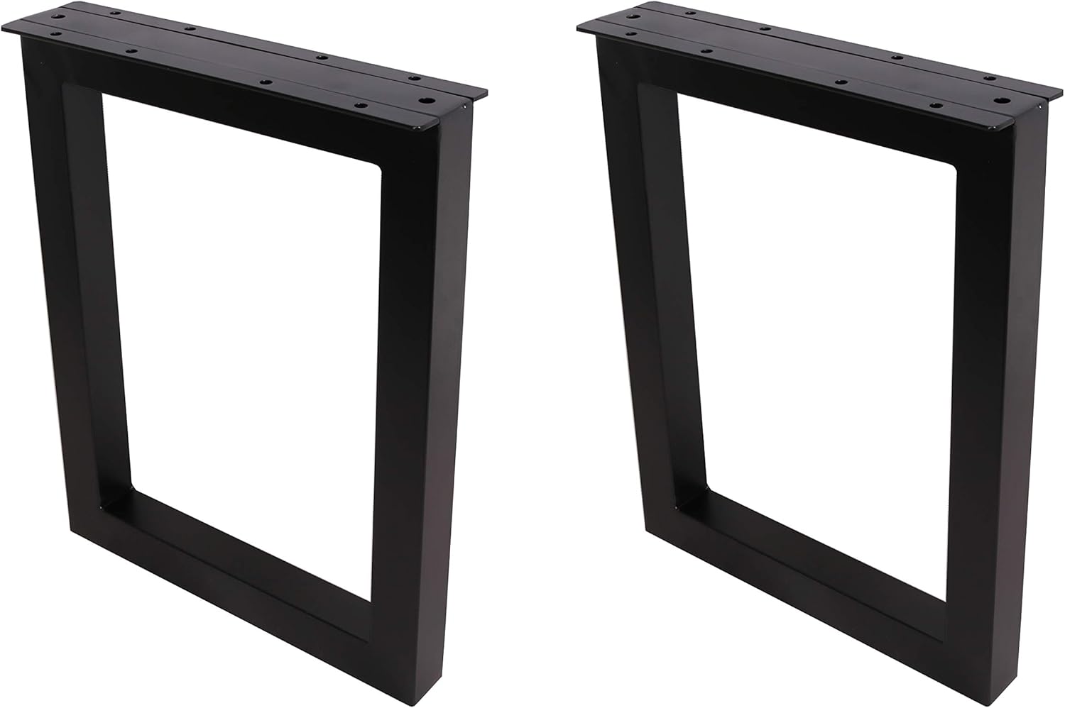 2X 18'' Bench Legs,Rectangular Steel Dinning Bench Legs, Coffee Table Legs,Computer Desk Legs,Industrial Kitchen Table Legs,Black