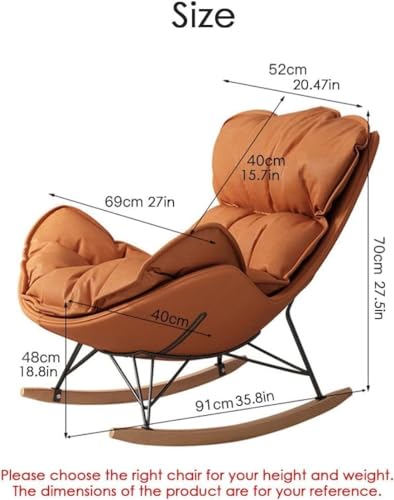 Bedroom Comfy Rocking Chair,Ergonomic Design Upholstered Glider Chair,Lounge Chair Recliner,for Sunroom Office,Lazy Chair,Modern Accent Chair