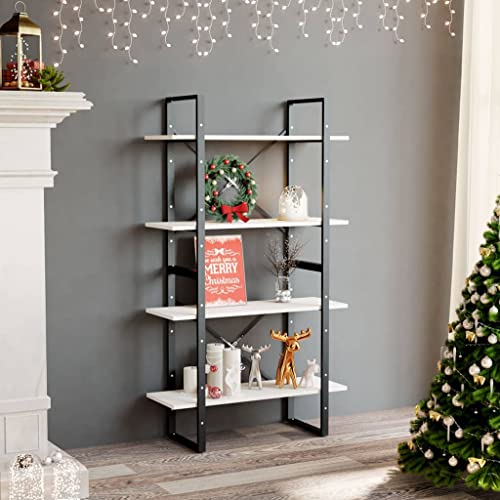 4-Tier Book Cabinet White 31.5