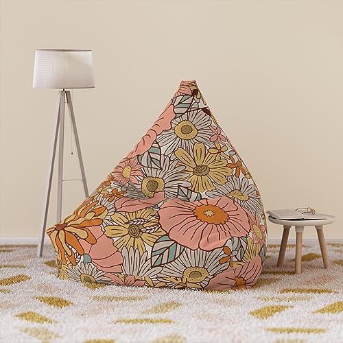 Bohemian Chic Bean Bag Chair Cover Retro 60s 70s Home Decor Cottagecore Aesthetic New Home Gift Adult Bedroom Living Room Outdoor Patio Gift