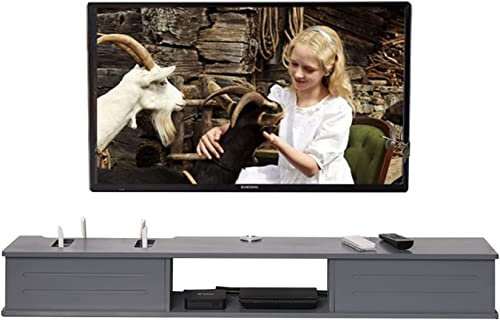Floating TV Stand Cabinet Wall Mounted Tv Unit Floating Tv Shelf,Floating Tv Stand Storage Cabinet Tv Unit for Living Room Tv and Medianiture,Set-Top Box Shelf WiFi Router Box