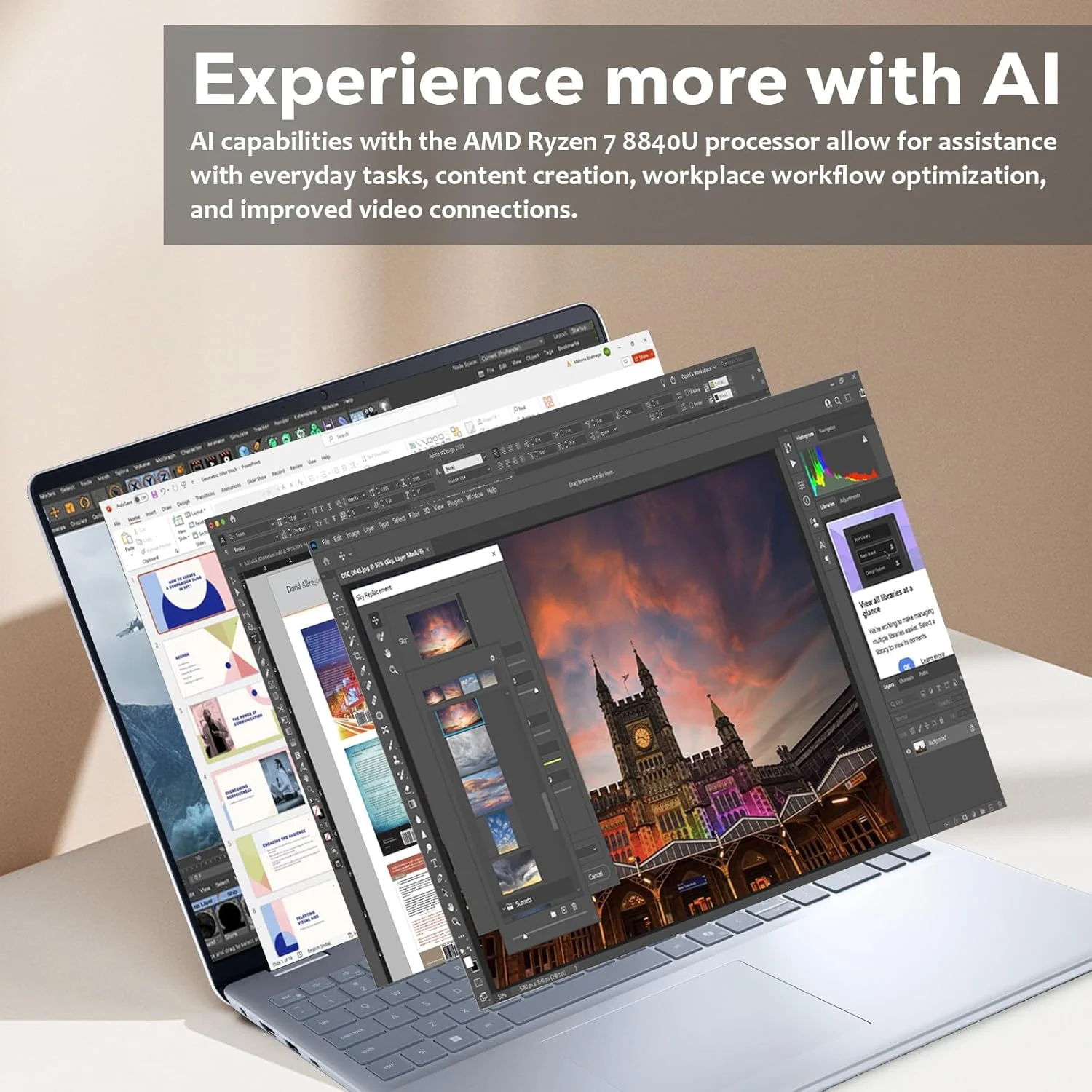 Dell Inspiron 16 Business Laptop, 16" FHD+ Display, AMD Ryzen 7-8840U, 64GB DDR5 RAM, 2TB SSD, Wi-Fi 6E, Backlit KB, Windows 11 Pro